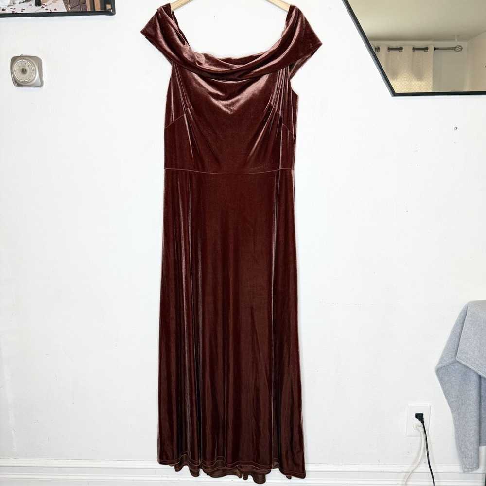 Revelry Velvet Lined Maxi‎ Dress Bridesmaid Formal Event Womens 20